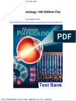 Dwnload Full Human Physiology 14th Edition Fox Test Bank PDF