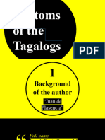 Customs of The Tagalogs