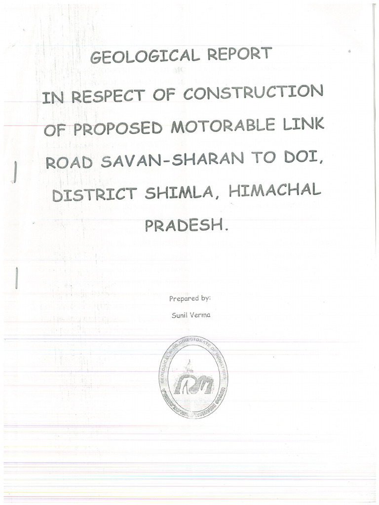 Geological Report Pdf