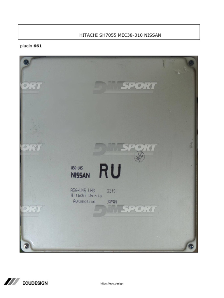 Hitachi Sh7055 A56-U45 Nissan | PDF