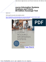 Dwnload Full Human Resource Information Systems Basics Applications and Future Directions 4th Edition Kavanagh Test Bank PDF