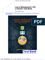 Dwnload Full Human Resource Management 13th Edition Gary Dessler Test Bank PDF