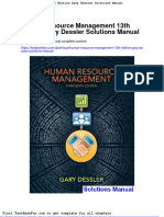 Dwnload Full Human Resource Management 13th Edition Gary Dessler Solutions Manual PDF