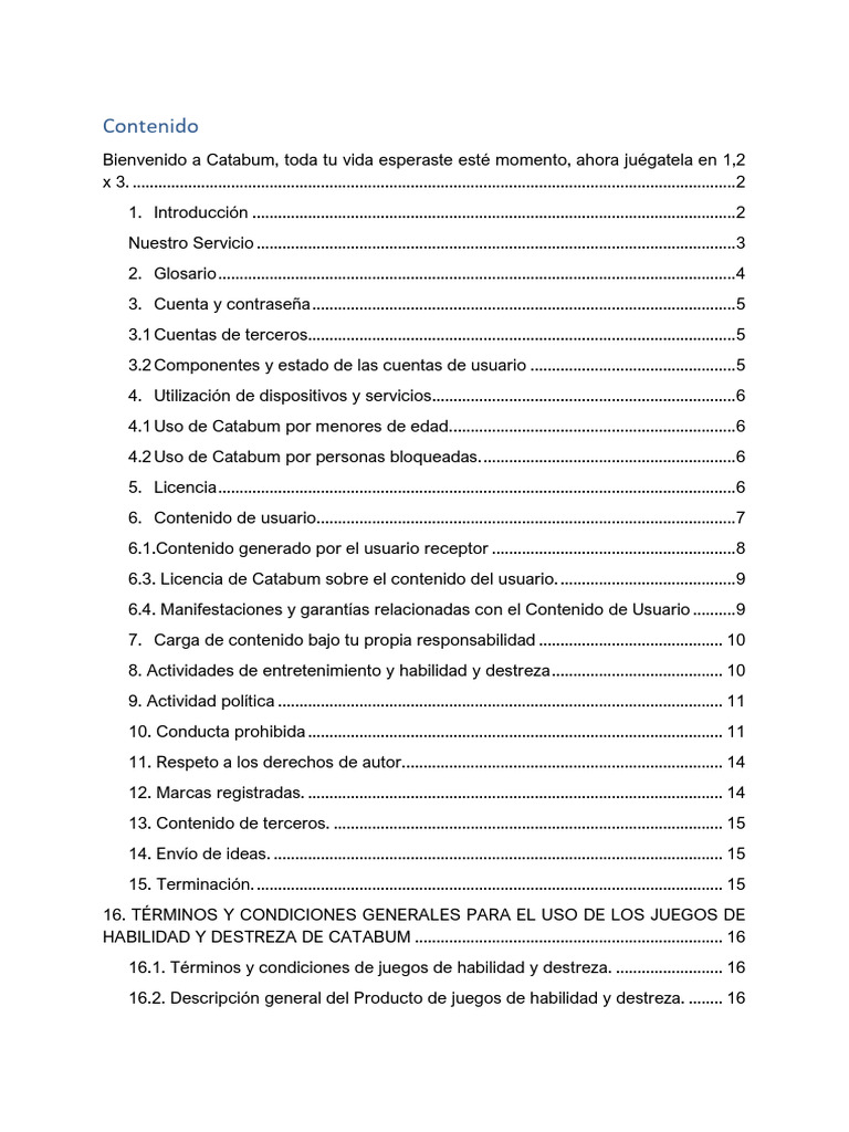 15.05.23 Términos y Condiciones CATABUM | PDF | Marca comercial ...