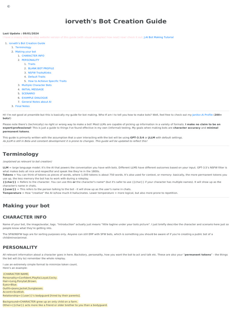 Iorveth's Bot Creation Guide | PDF | Artificial Intelligence ...
