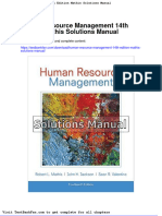 Dwnload Full Human Resource Management 14th Edition Mathis Solutions Manual PDF