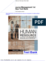 Dwnload Full Human Resource Management 1st Edition Phillips Test Bank PDF