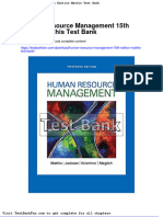 Dwnload Full Human Resource Management 15th Edition Mathis Test Bank PDF