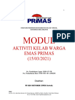 Modul Aktiviti Kelab Warga Emas Primas 2021 Ke 1