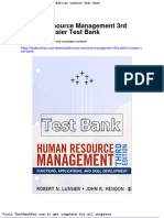 Dwnload Full Human Resource Management 3rd Edition Lussier Test Bank PDF