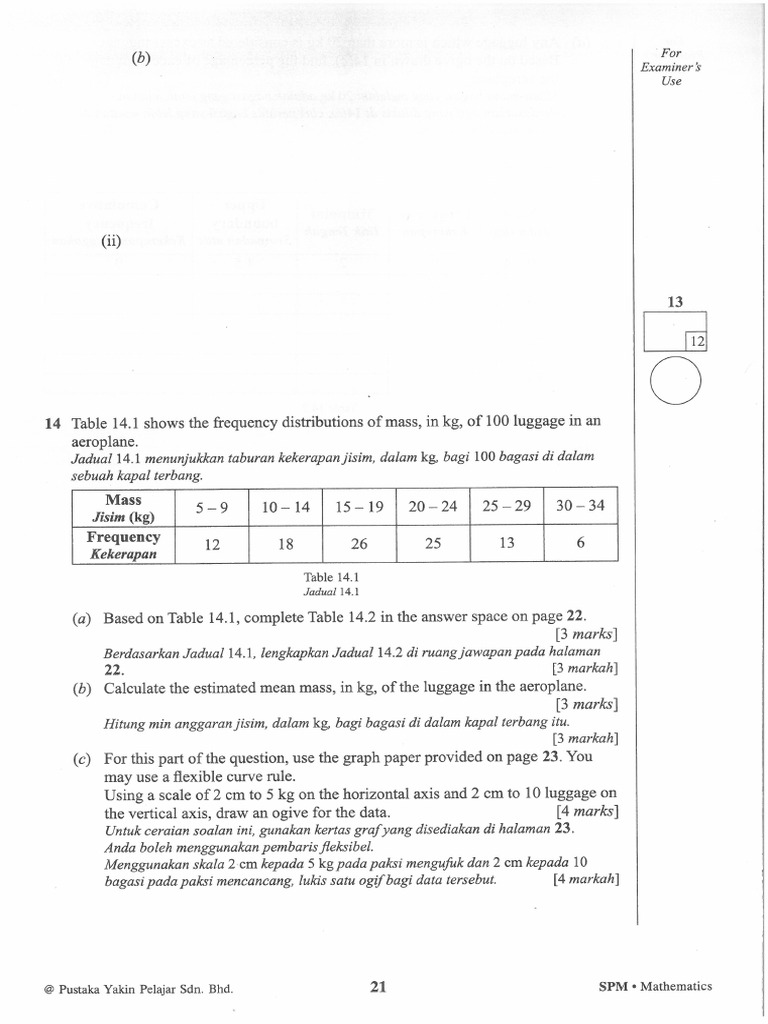SPM Statistics QuestionCollection | PDF