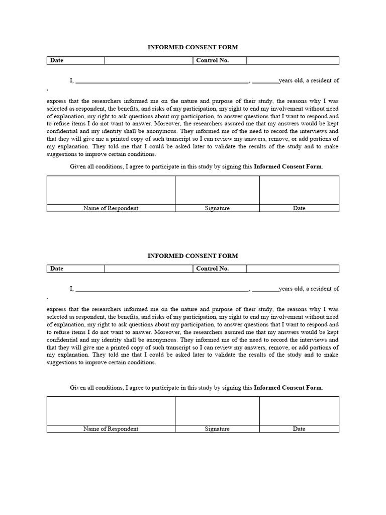 Informed Consent Form | PDF