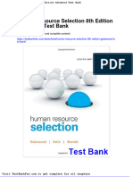 Dwnload Full Human Resource Selection 8th Edition Gatewood Test Bank PDF