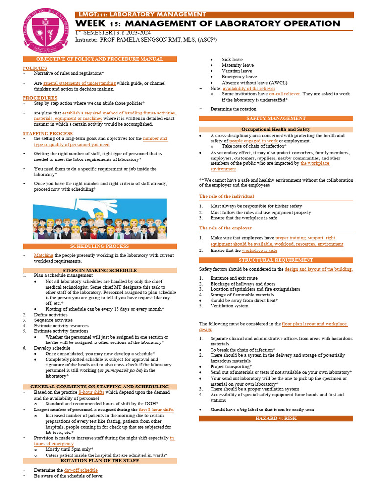 LMGT-211-W15-Management-of-Laboratory-Operation-with-NOTES | PDF