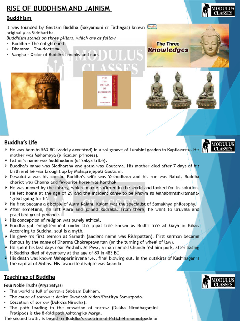 Buddhism and Jainism: Origins and Teachings | PDF | Indology | Indian ...