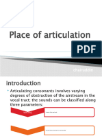 Place of Articulation