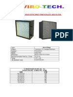 High Efficiency Particulate Air Filter Ulpa Filter