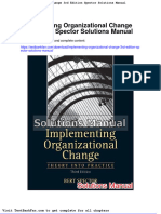 Dwnload Full Implementing Organizational Change 3rd Edition Spector Solutions Manual PDF
