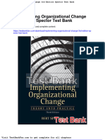 Dwnload Full Implementing Organizational Change 3rd Edition Spector Test Bank PDF