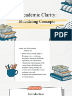 Academic Clarity Elucidating Concepts