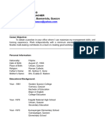 Resume Format 2