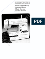 Pfaff Hobbymatic 917 Sewing Machine Instruction Manual