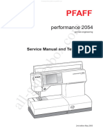 Pfaff Performance 2054 Service Manual