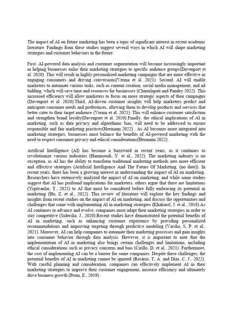 AI's Role in Future Marketing | PDF | Artificial Intelligence ...