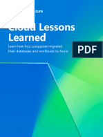 Microsoft Cloud Lessons Learned