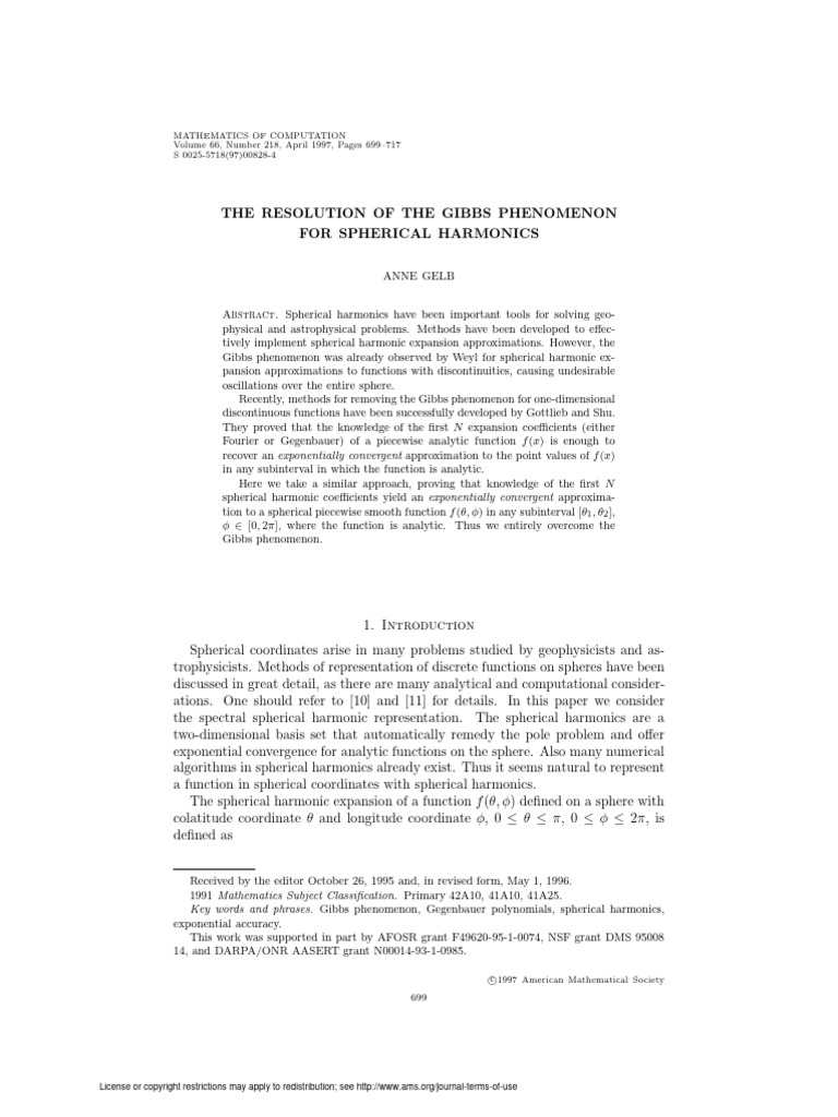  a gelb gibbs for spherical harmonics pdf mathematical analysis