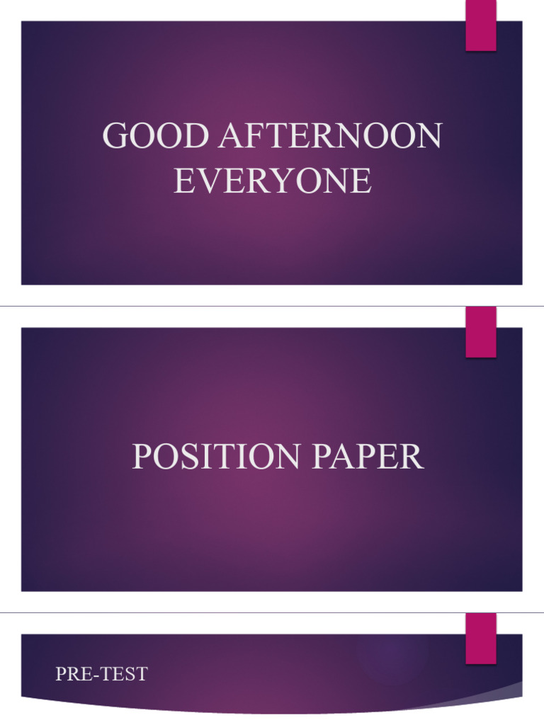 Position Paper 014009 | PDF | Argument | Thesis