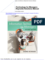 Dwnload Full Information Technology For Managers 2nd Edition Reynolds Solutions Manual PDF