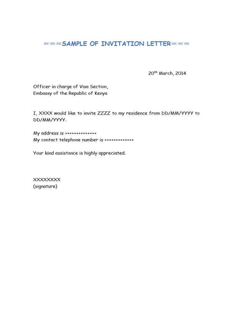 Sample of Invitation Letter | PDF