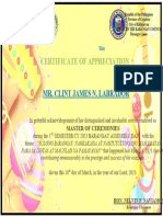 Certificate of Appeciation (Assmbly)