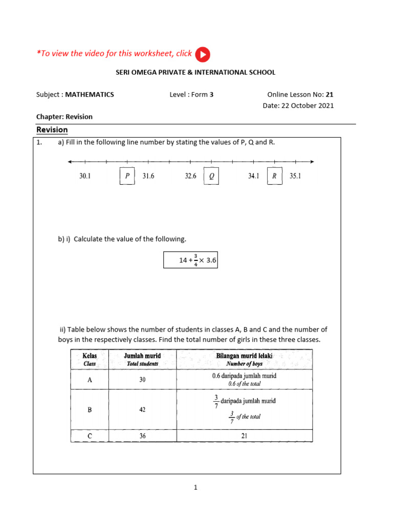 F3 maths online lesson 21 pdf mathematical objects elementary