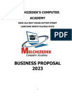 Melchidezek Computer Academy Buisness Proposal