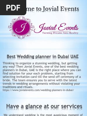 Wedding Organizers in Dubai