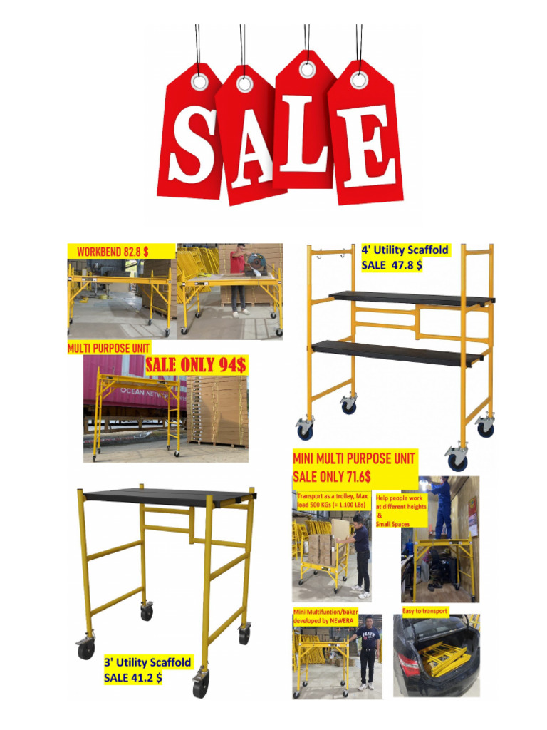 Multi-Use Portable Scaffolding Solutions | PDF | Scaffolding | Vehicles