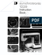 Pfaff Synchtronic 1229 Sewing Machine Instruction Manual
