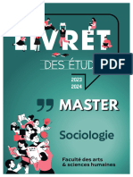 Livret e - Tudiants - MASTER SOCIOLOGIE - 2023 - 2024