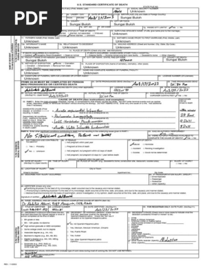 Death Certificate 