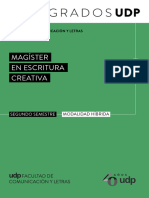 Brochure Magister en Literatura Creativa