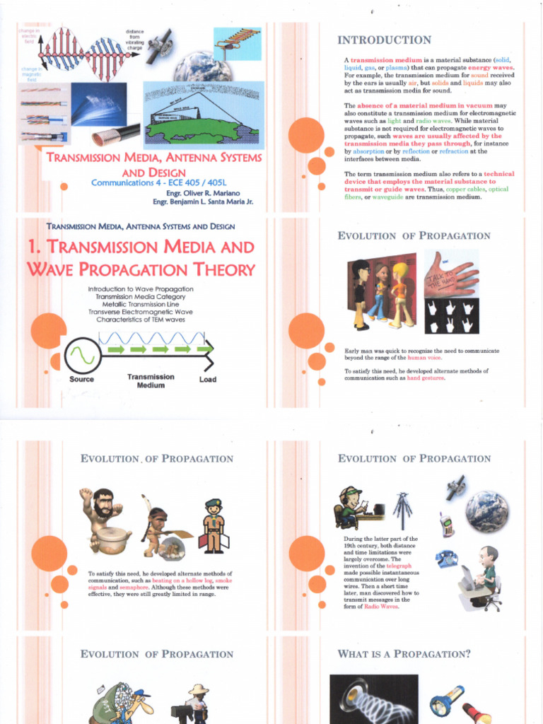 Transmission Media and Wave Propagation Theory HANDOUT PDF
