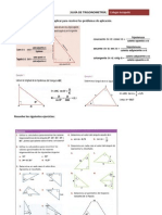 Guía de ejercicios de trigonométria