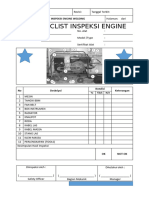 Check List Inspeksi Engine Welding