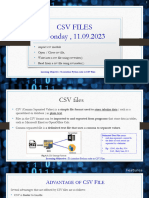 CSV File Notes
