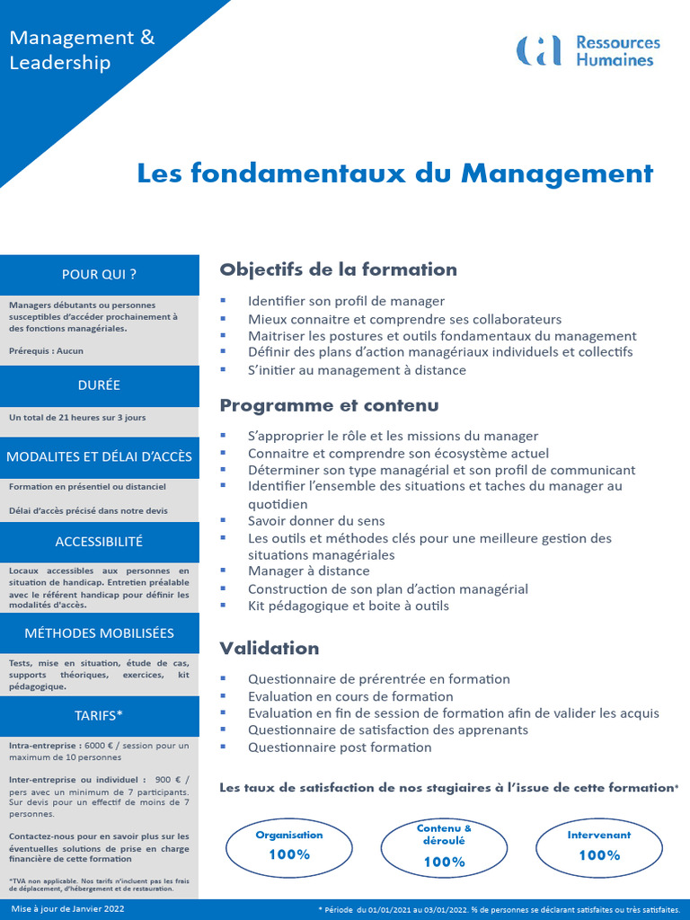 Formation essentielle en management | PDF