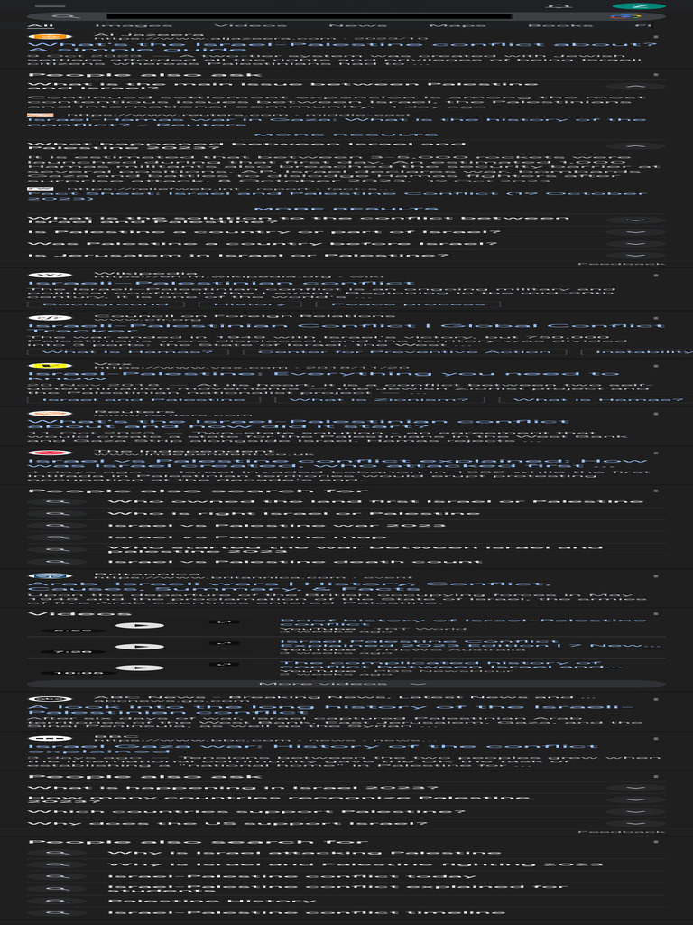 A Summary of Israel Vs Palestine - Google Search | PDF | Israeli