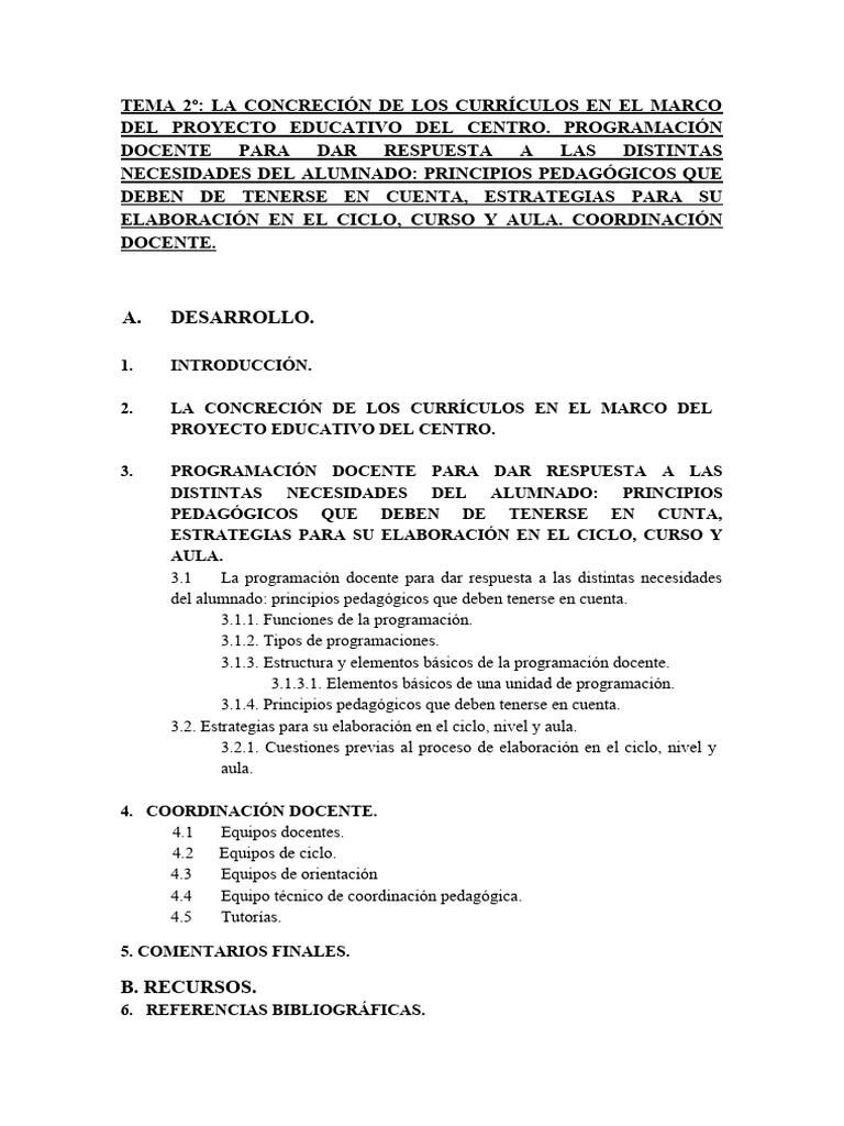 Principios Pedagógicos LOMLOE Primaria | PDF | Plan de estudios ...