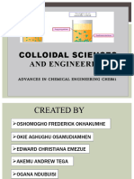 Colloidal Sciences and Engineering